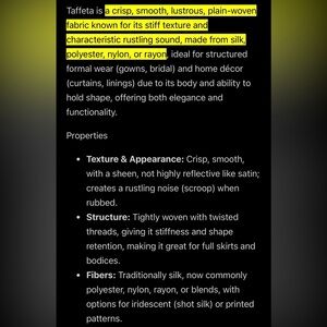 Vibrant Yellow Taffeta Fabric